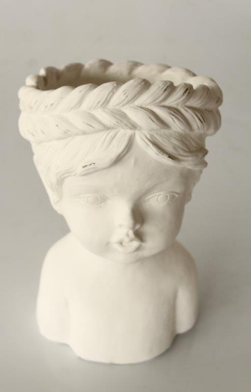 Large White Planter Plaited Hair
